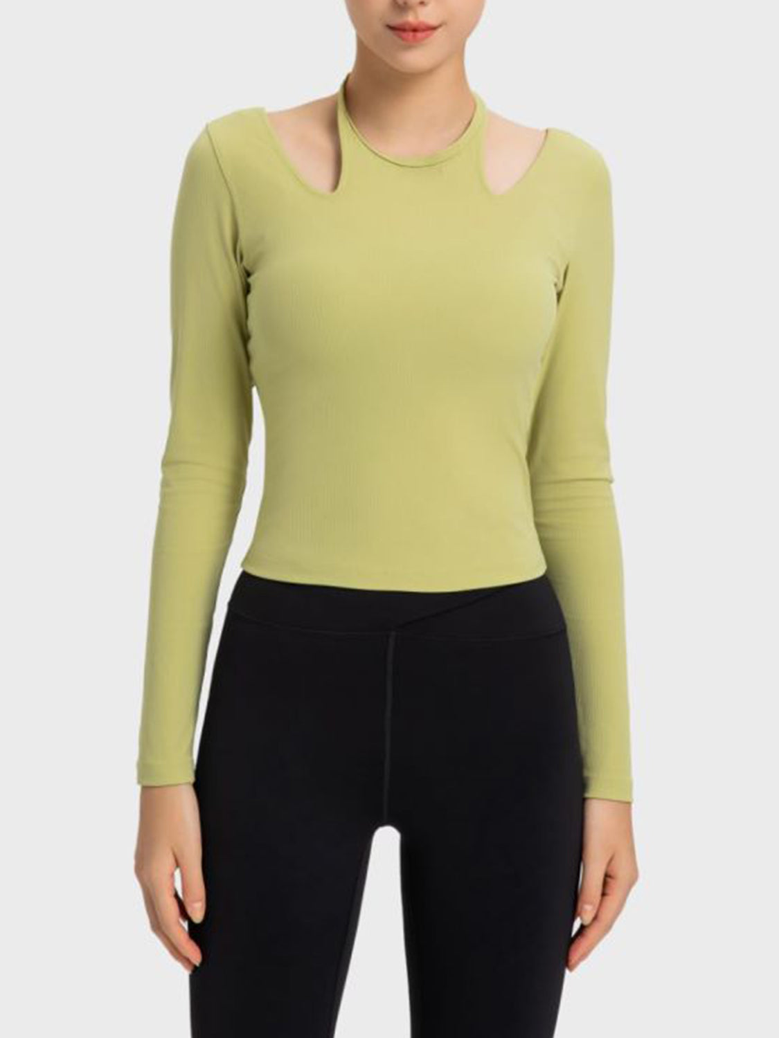 Millennia Halter Neck Long Sleeve Sporty Top