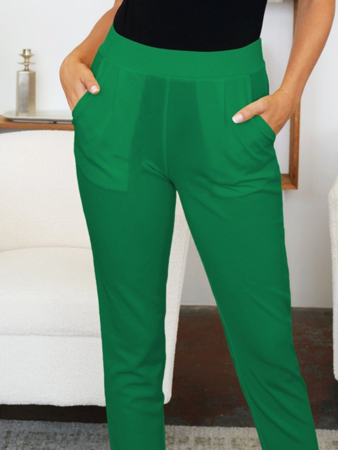 FAM-FAM Pocketed High Waist Skinny Pants