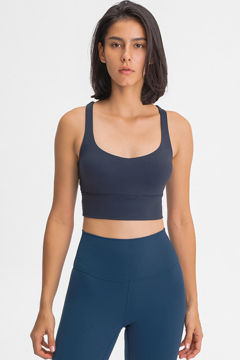 Millennia Double-Strap Cross-Back Sports Bra