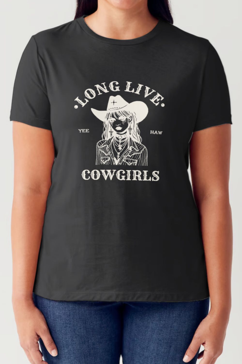 Simply Love Full Size LONG LIVE COWGIRLS Short Sleeve Tubular T-Shirt