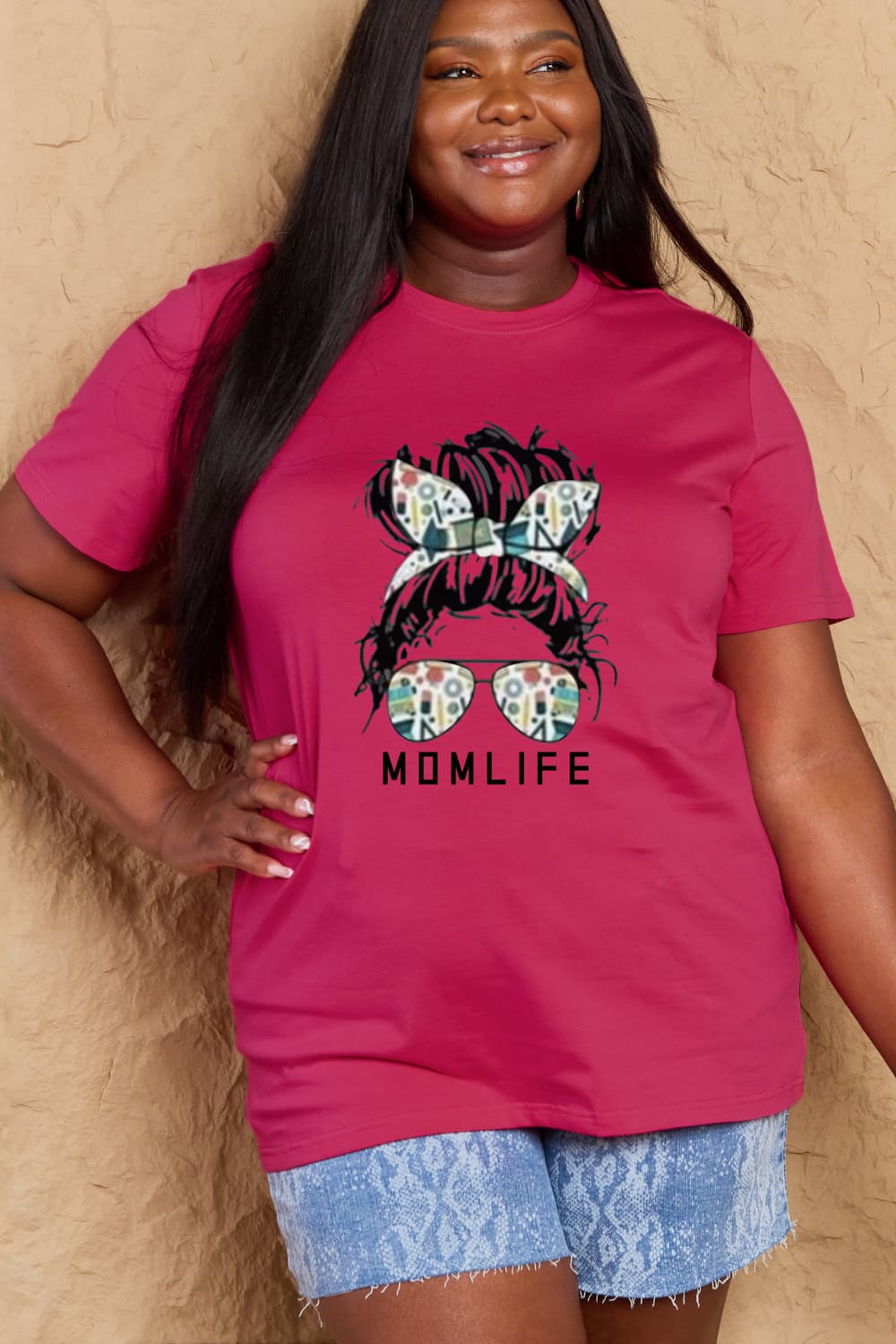 Simply Love Full Size MOM LIFE Graphic Cotton T-Shirt