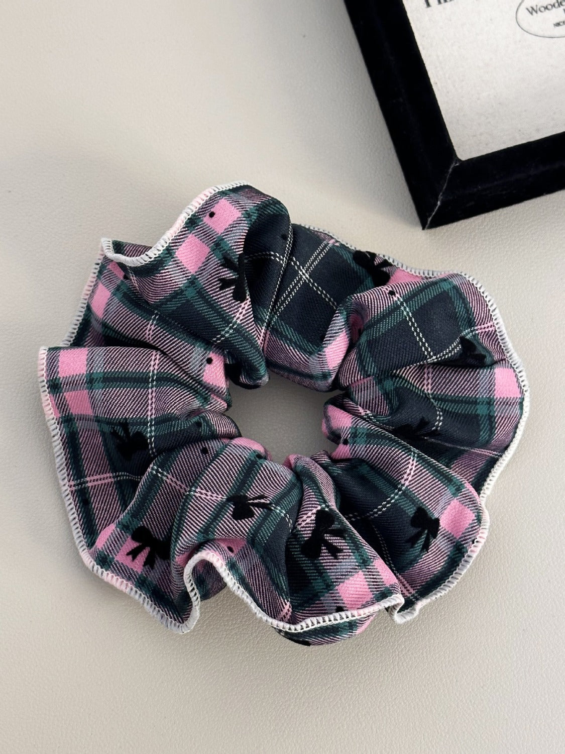 3-Piece Plaid Contrast Elastic Hair Scrunchy