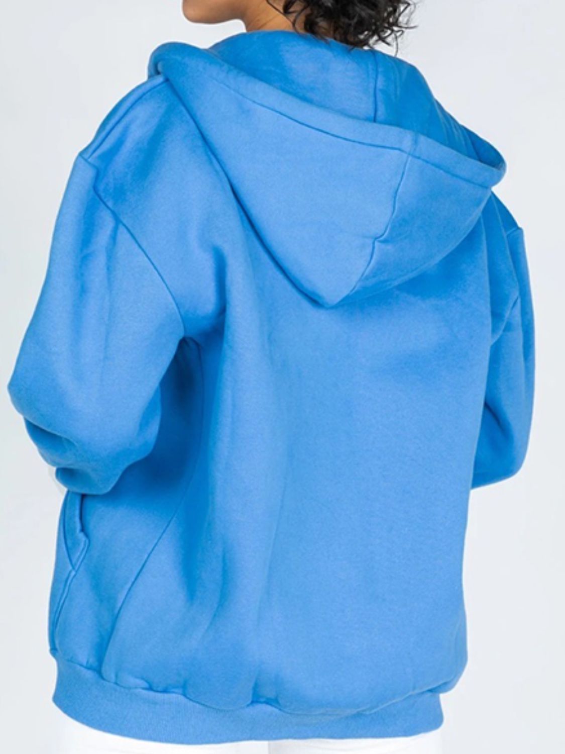 Zip-Up Drawstring Hoodie