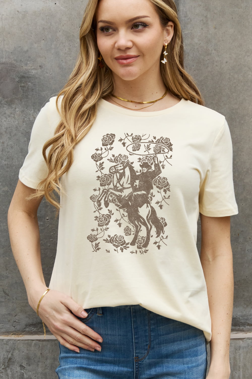 Simply Love Simply Love Full Size Cowboy Graphic Cotton Tee