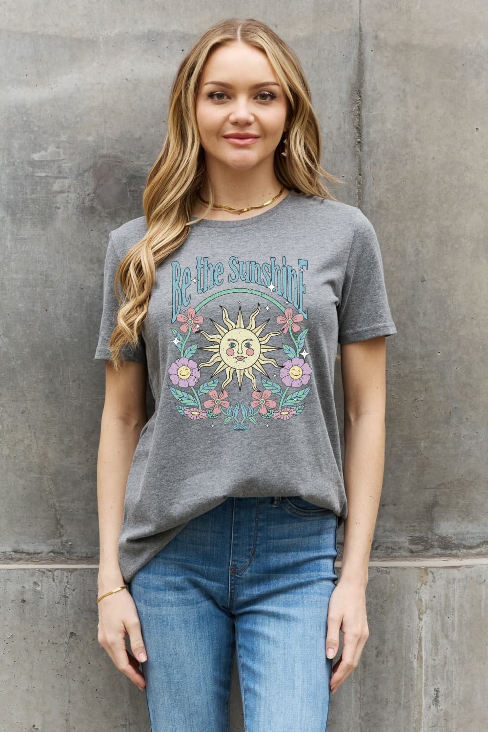 Simply Love Simply Love Full Size BE THE SUNSHINE Graphic Cotton Tee