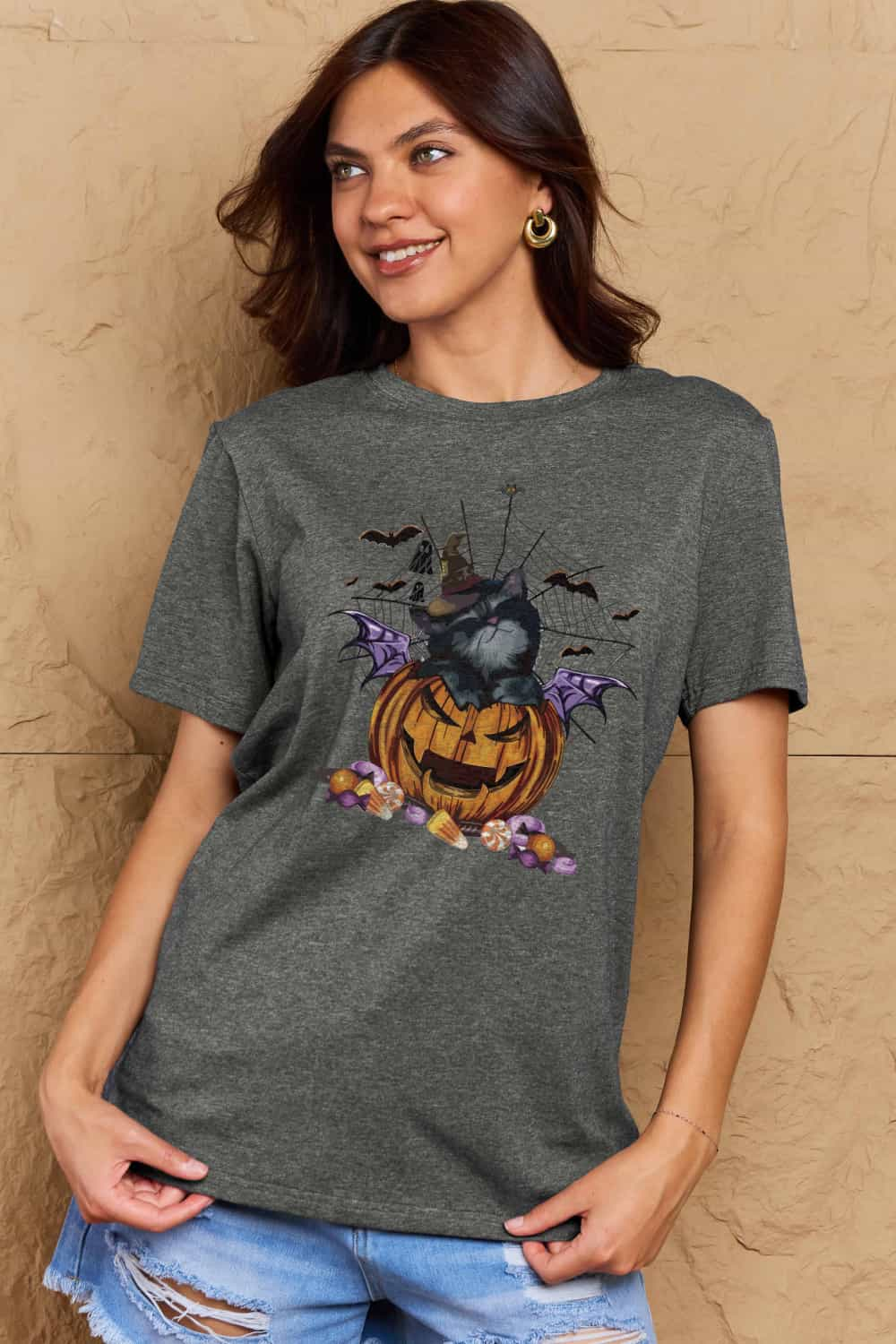 Simply Love Full Size Jack-O'-Lantern Graphic T-Shirt