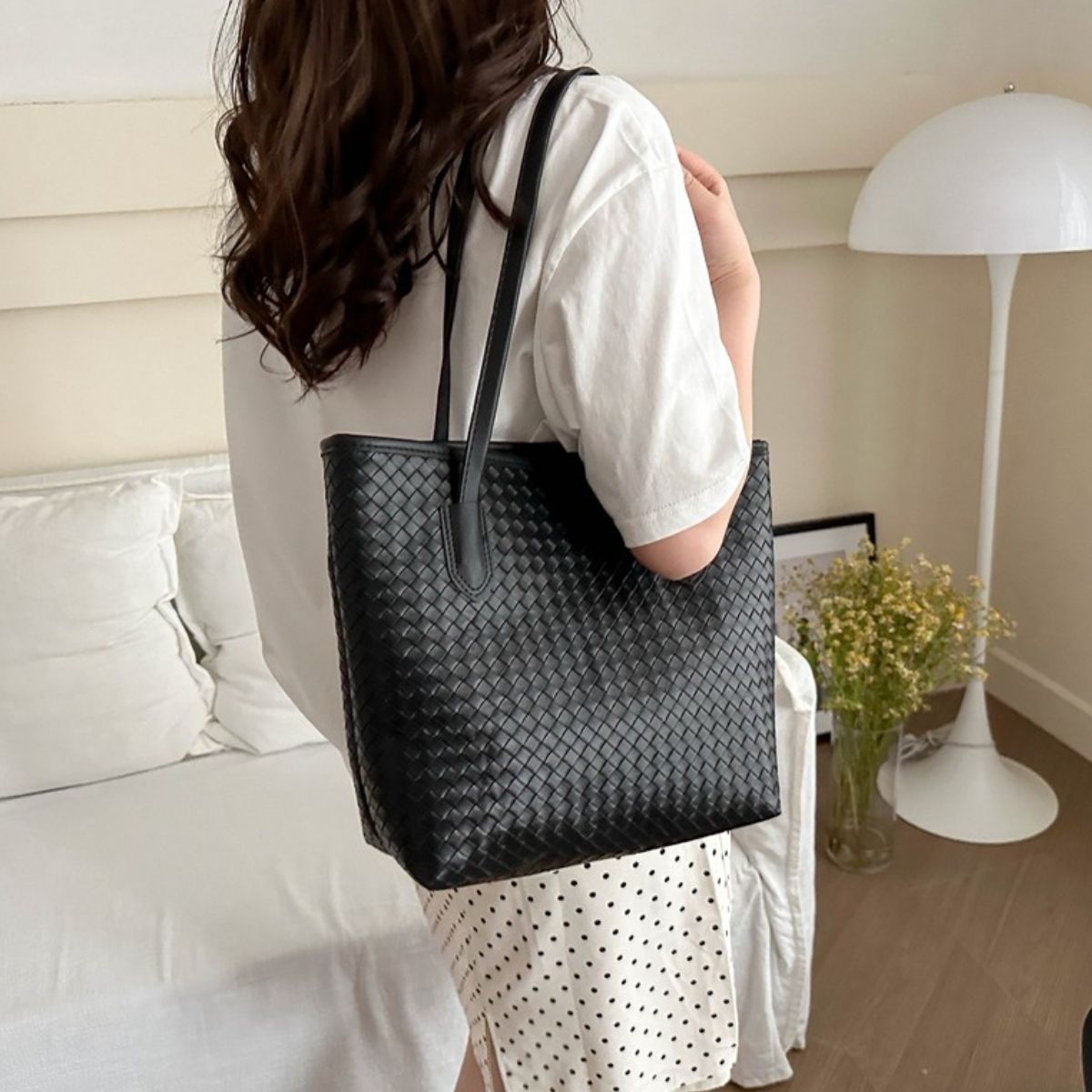 Textured PU Leather Handbag