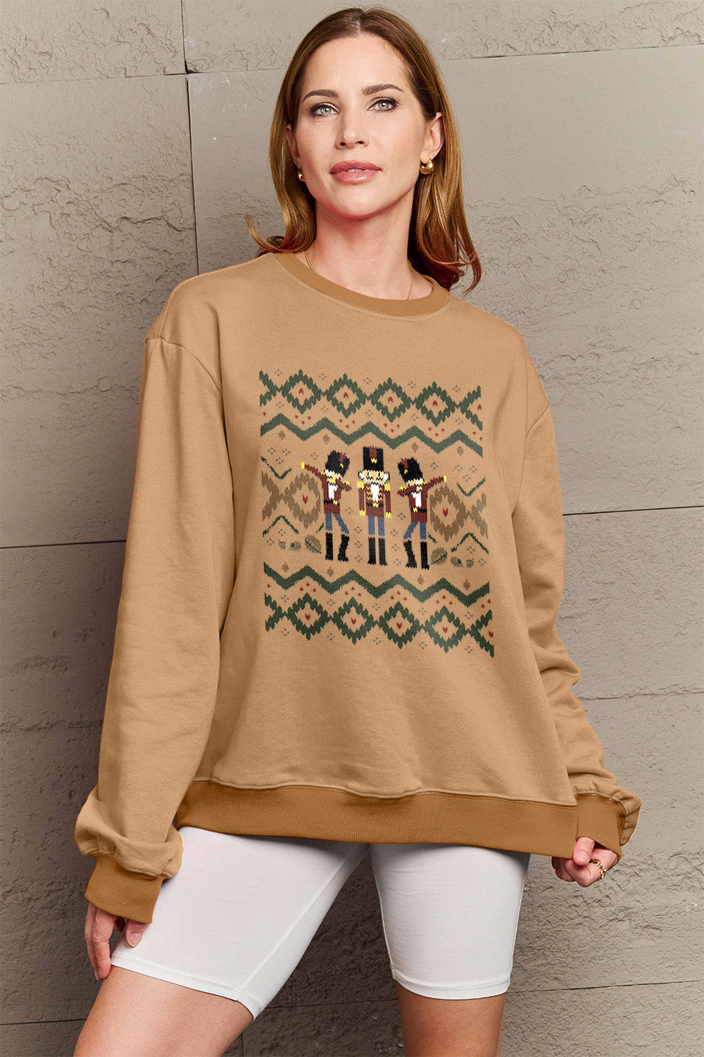 Simply Love Full Size Nutcracker Graphic Long Sleeve Sweatshirt