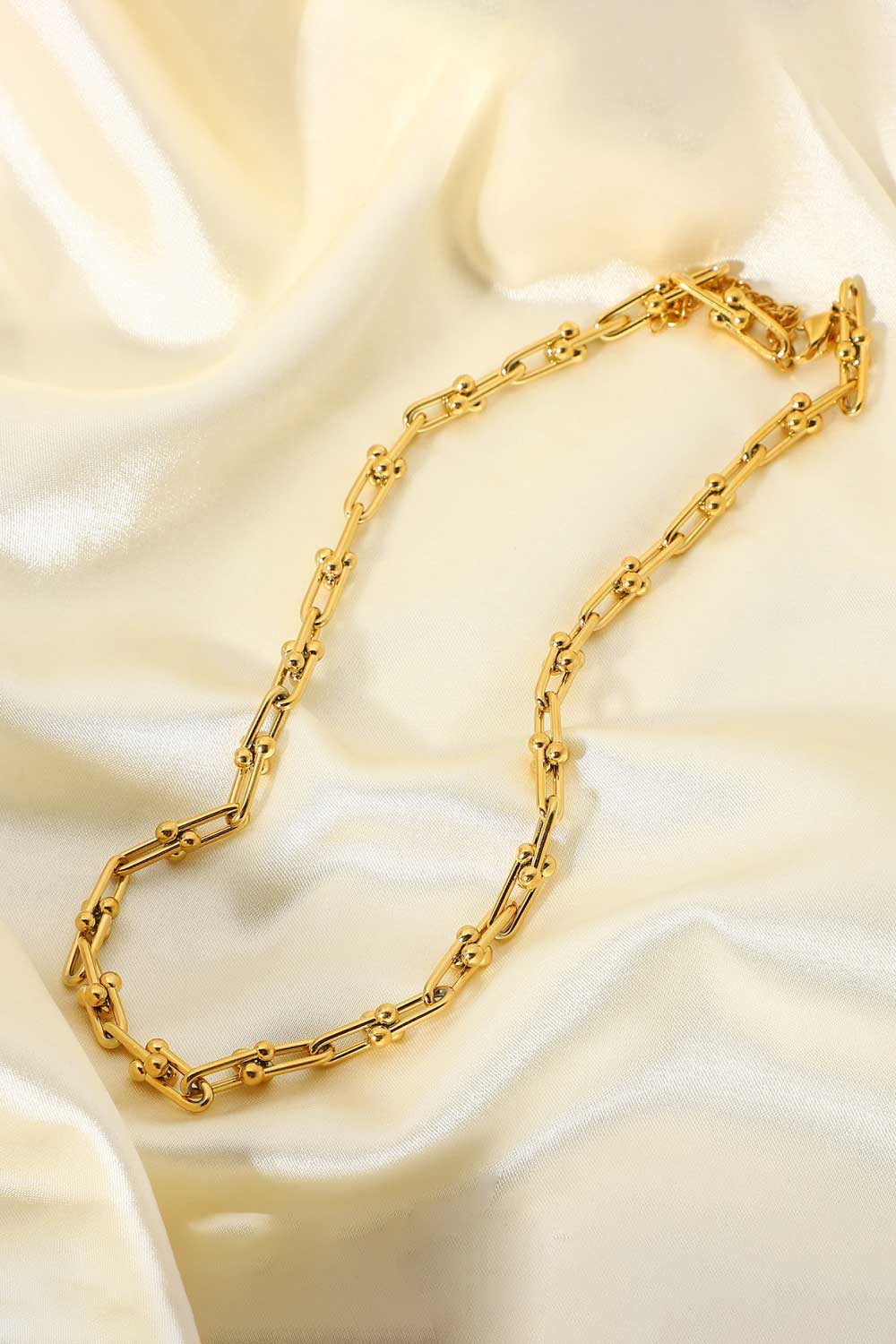 18K Stainless Steel U-Shape Chain Necklace