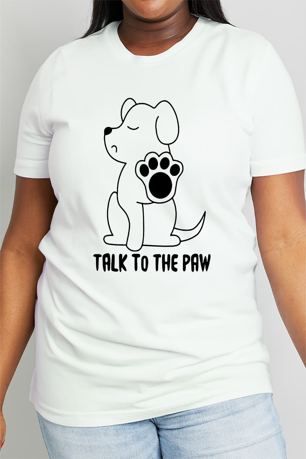 Simply Love Simply Love Full Size TALK TO THE PAW Graphic Cotton Tee