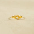 Sun Shape 18K Gold-Plated Ring