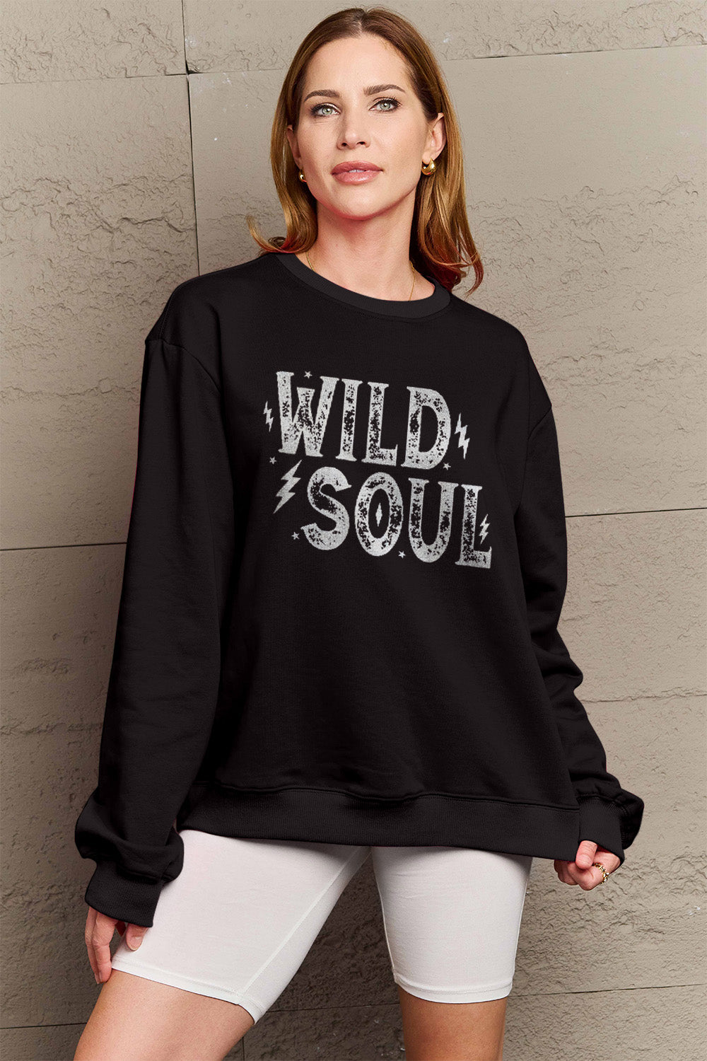 Simply Love Full Size WILD SOUL Graphic Sweatshirt