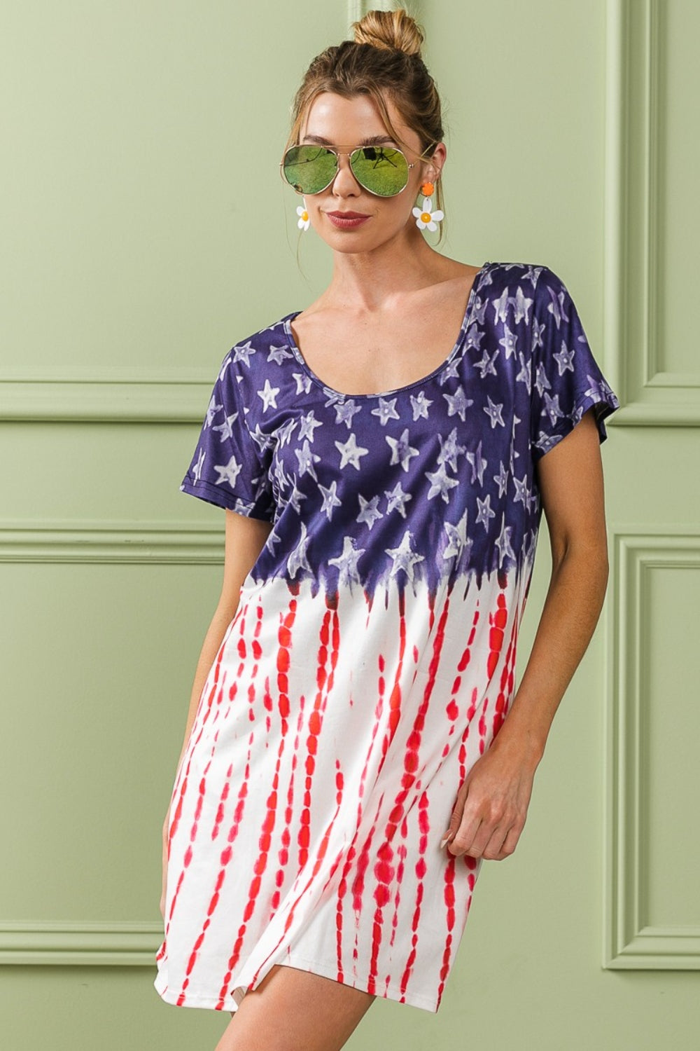 BiBi American Flag Theme Tee Dress