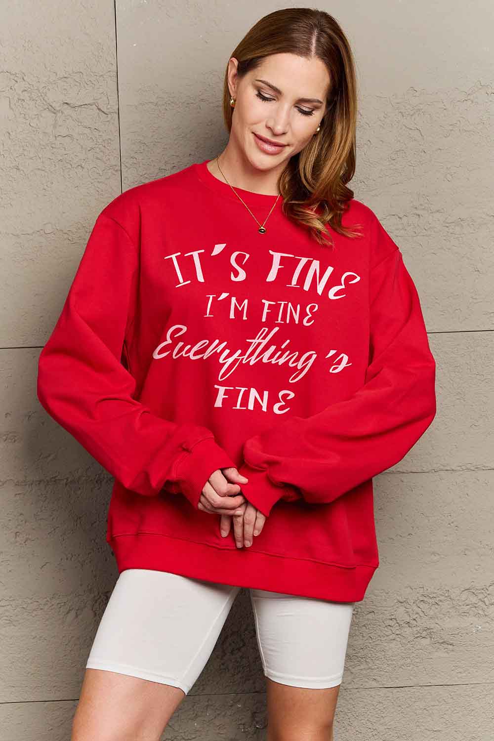 Simply Love Full Size Round Neck Graphic Sweatshirt