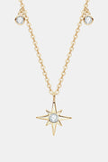 Moissanite North Star Pendant 925 Sterling Silver Necklace