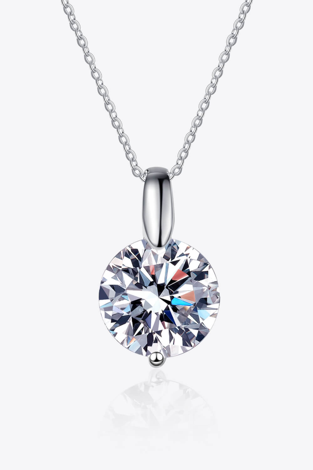 Minimalist 925 Sterling Silver Moissanite Pendant Necklace