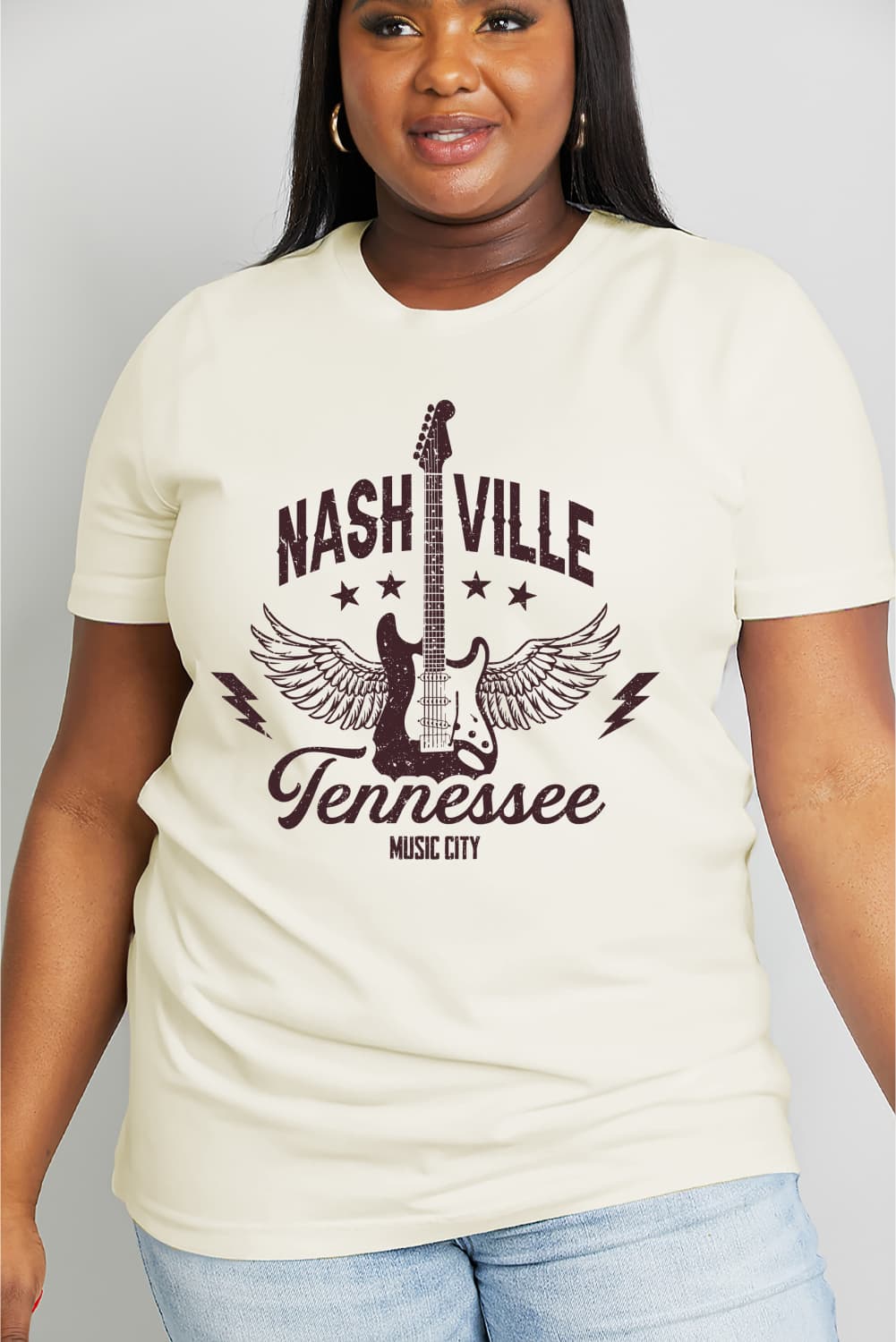 Simply Love Simply Love Full Size NASHVILLE TENNESSEE MUSIC CITY Graphic Cotton Tee