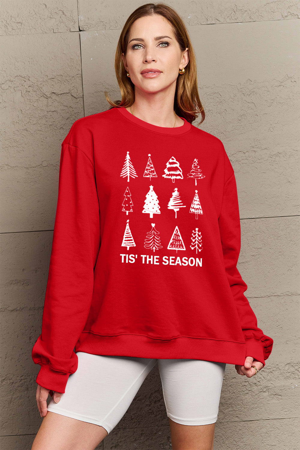 Simply Love Full Size Christmas Tree Graphic Sweatshirt