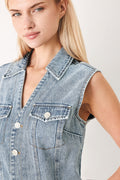 WEEKEND BLUE LOOK DENIM ROMPER