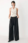 BLACK & CREAM POISE WOVEN JUMPSUIT