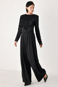 AFTER DARK LACE WIDE LEG JUMPSUIT