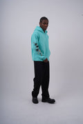 Floral Sleeve Embroidered Hoodie