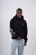 Floral Sleeve Embroidered Hoodie