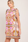 GOLDEN PSYCHE WOVEN MINI DRESS