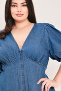 SOFT GIRL DENIM MINI DRESS