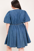 SOFT GIRL DENIM MINI DRESS