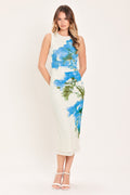 BLUEBELL WHISPER POWER MESH MIDI DRESS