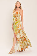 AMALFI PALM GODDESS WOVEN MAXI DRESS