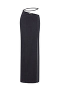 JENDUE Dreams Denim Skirt - High-Slit Maxi Skirt