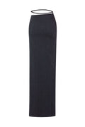JENDUE Dreams Denim Skirt - High-Slit Maxi Skirt