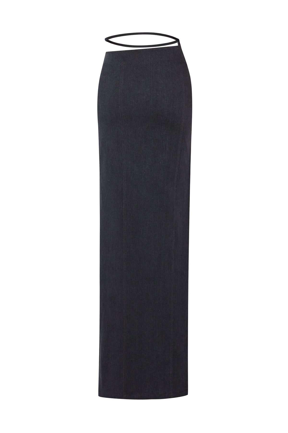 JENDUE Dreams Denim Skirt - High-Slit Maxi Skirt