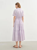 Elegant Women’s Lyocell Shirt Dress Romantic Summer Chic