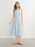 Elegant Plus Size Sleeveless Maxi High Waist Dress