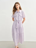 Elegant Women’s Lyocell Shirt Dress Romantic Summer Chic