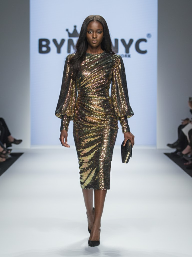 Sequin Multicolor Midi Dress - SOHO: Prêt-à-Porter Line BYMANYC ® New York