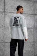 Unisex Layered Graphic T-Shirt – Distressed Boxy Long Sleeve