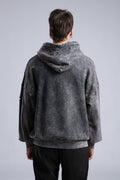 Vintage Distressed Hoodie - Oversized Washed Pullover Sweatshirt