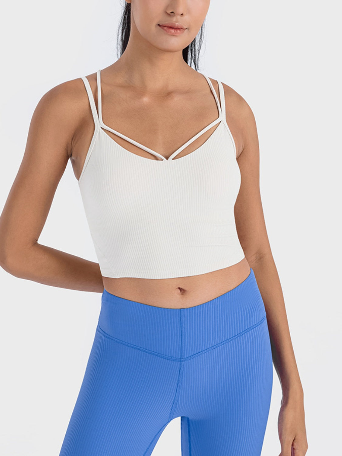 Millennia Double Strap Ribbed Sports Cami