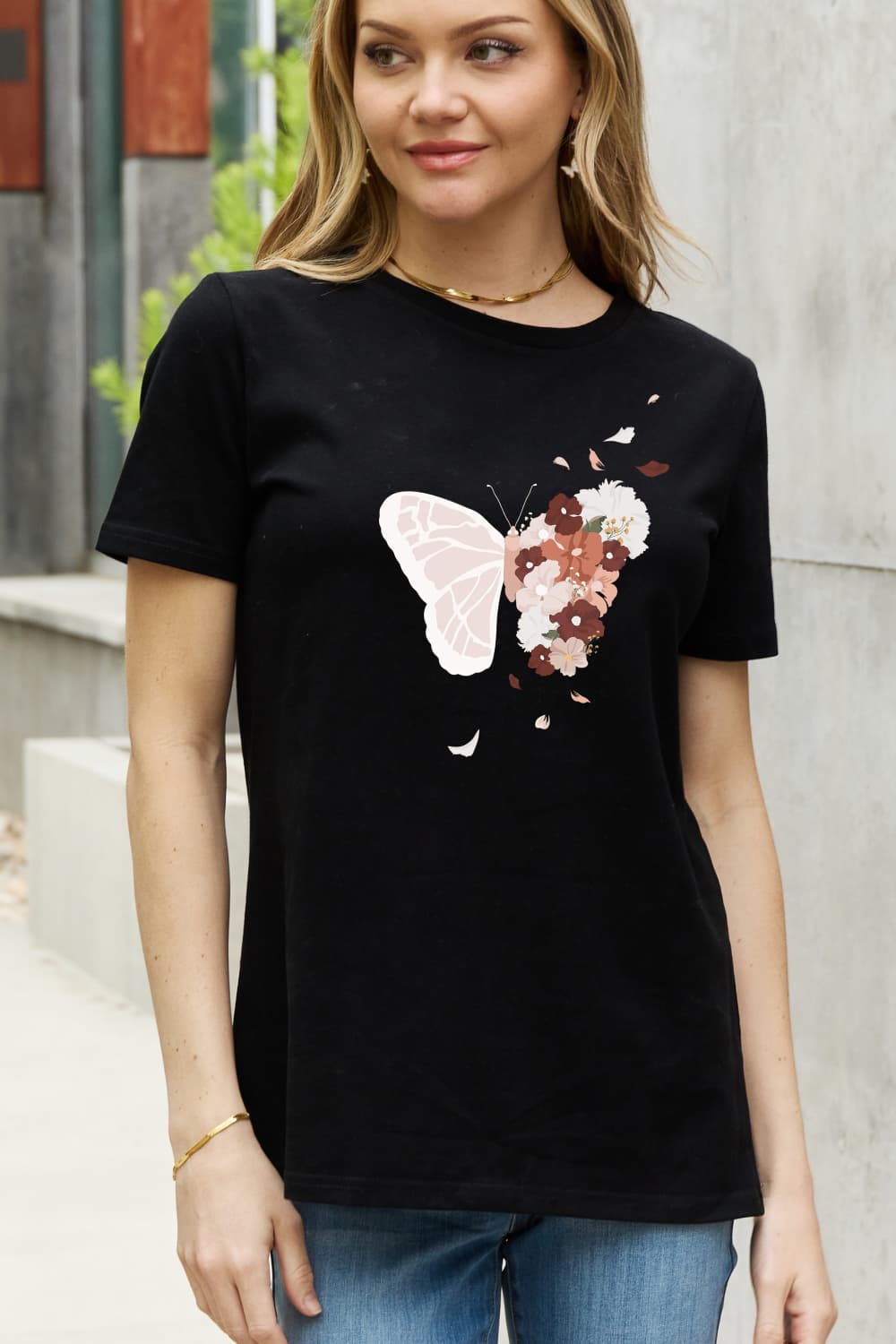 Simply Love Full Size Butterfly Graphic Cotton Tee