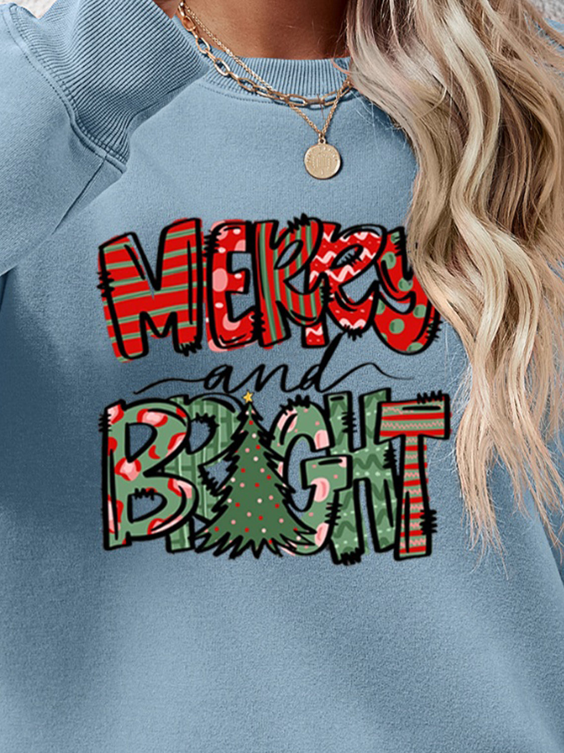 MERRY AND BRIGHT Long Sleeve Sweatshirt