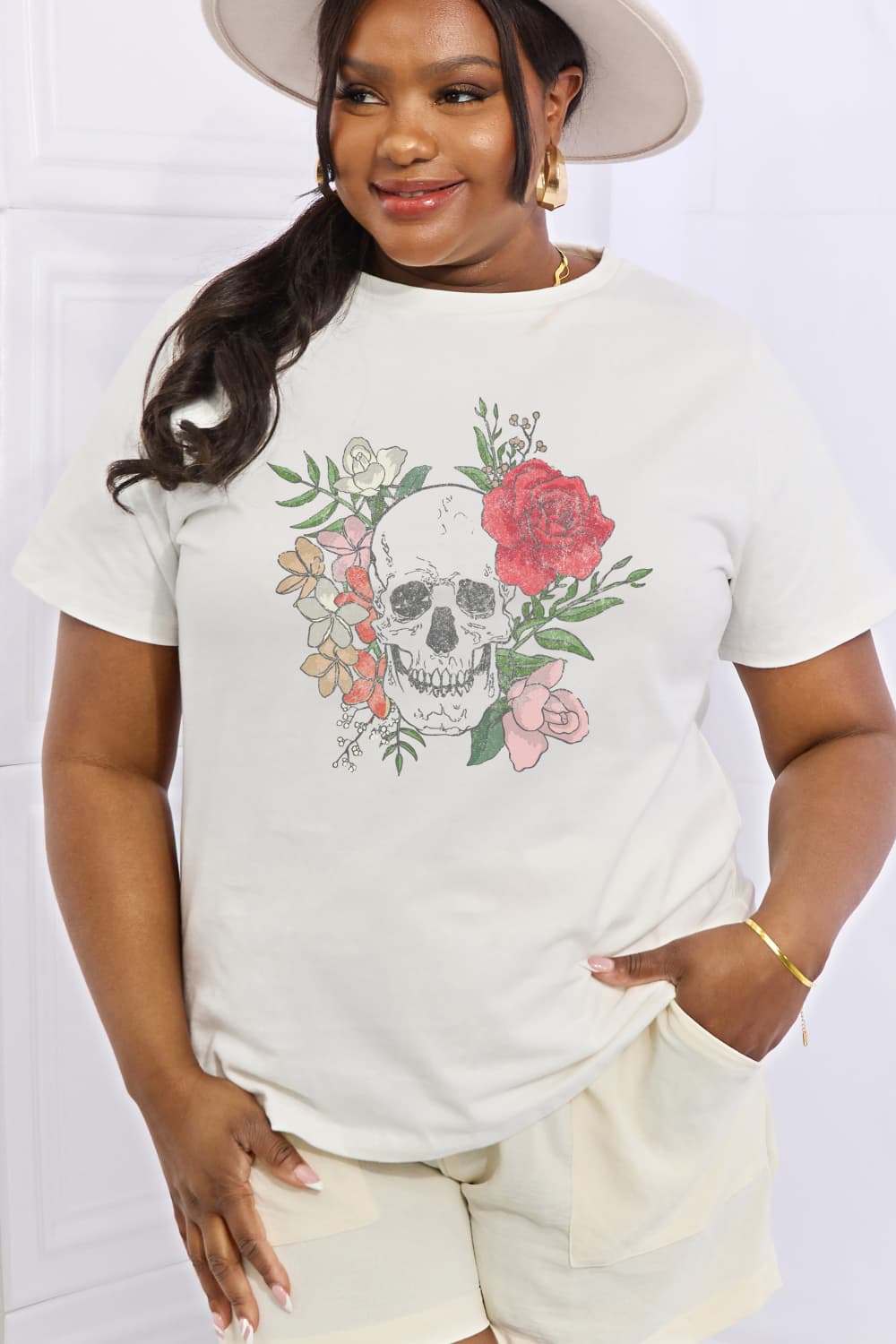 Simply Love Simply Love Full Size Skull Graphic Cotton Tee