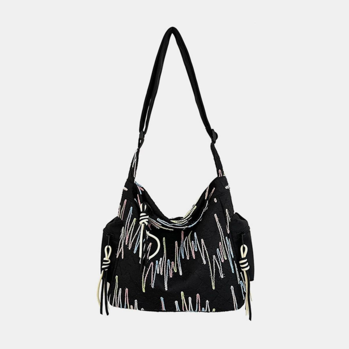 Contrast Texture Shoulder Bag