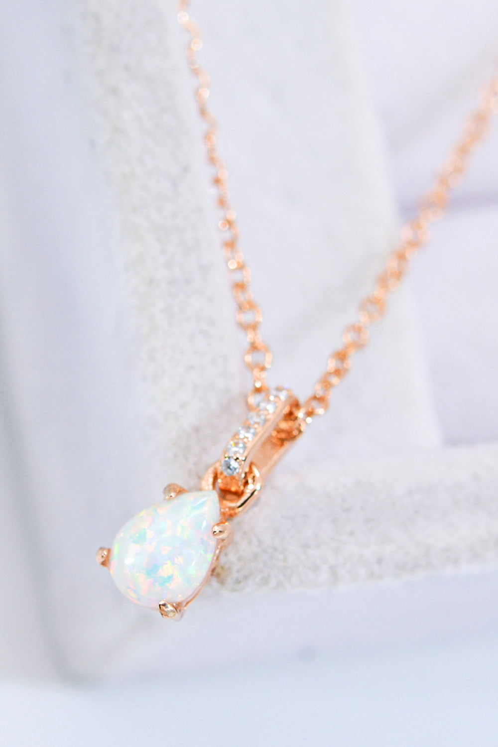 Opal Pendant 925 Sterling Silver Chain-Link Necklace