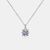 1 Carat Moissanite 925 Sterling Silver Necklace