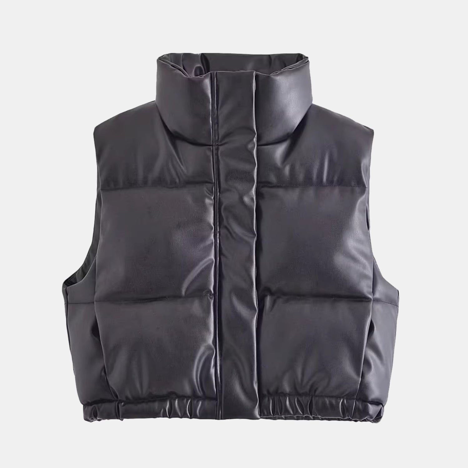 Zip-Up Drawstring Puffer Vest