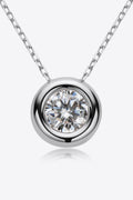 Adored 1 Carat Moissanite Pendant 925 Sterling Silver Necklace